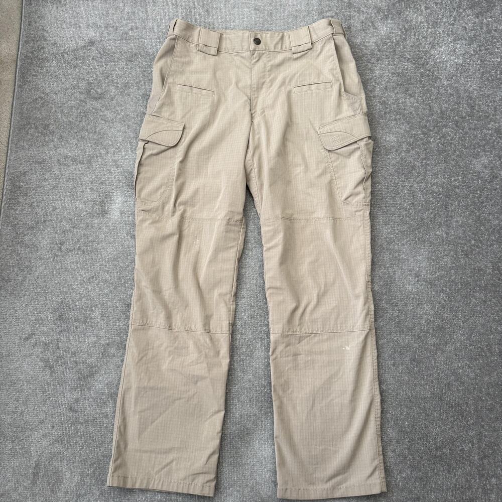 5.11 Tactical Cargo Pants Mens 34x32 Beige Ripstop Workwear Tactical Pockets